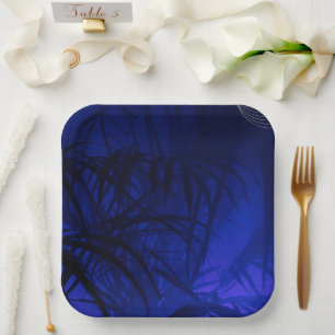 Whimsical 9" Square Paper Plate Design