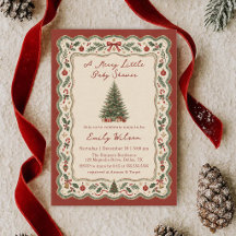 Whimsical A Merry Little Christmas Baby Shower