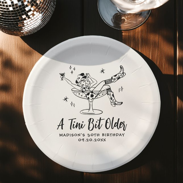 Whimsical A Tini Bit Older Birthday Party Paper Plate (Creator Uploaded)
