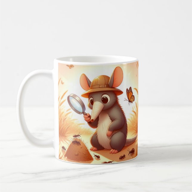 Whimsical Aardvark Mug for Animal Lovers (Left)