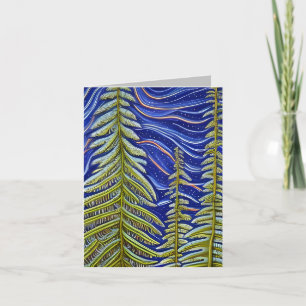 Whimsical Abstract Evergreens Card