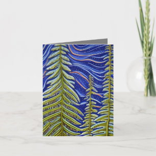  Whimsical Abstract Evergreens  Card