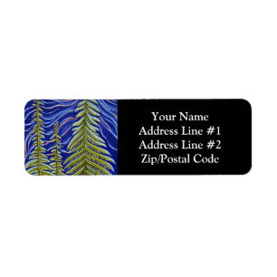 Whimsical Abstract Evergreens Return Address Label