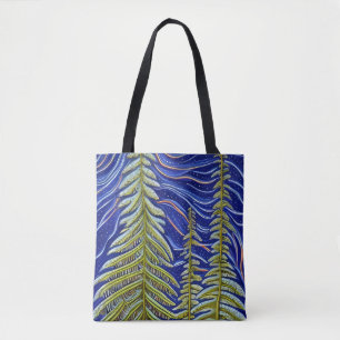 Whimsical Abstract Evergreens Tote Bag