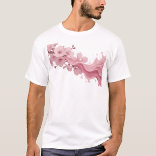 Whimsical ABSTRACT FLOWER Fashion Print T-Shirt