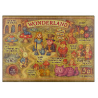 Whimsical Alice Adventures in Wonderland Map