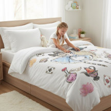 Whimsical Alice Fantasy Tea Party Duvet Cover