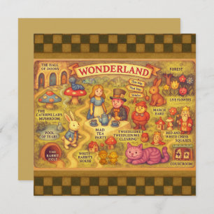 Whimsical Alice in Wonderland Map