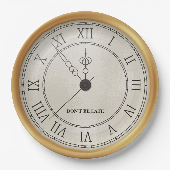 Whimsical Alice Mad Hatter Wonderland Birthday Paper Plate (Front)