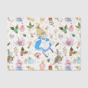 Whimsical Alice's Adventures in Wonderland Craft Tissue Paper