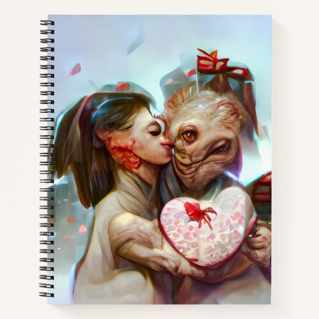 Whimsical Alien Romance Notebook (Front)