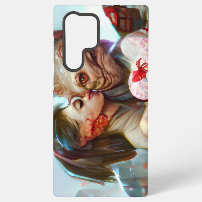 Whimsical Alien Romance Samsung Galaxy S22 Ultra Case (Back)