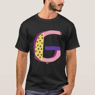 Whimsical Alphabet Letter-G Typography Character-G T-Shirt