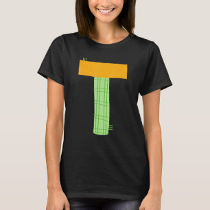 Whimsical Alphabet Letter Typography Character T T-Shirt