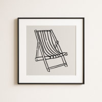 Whimsical Amalfi Coast Beach Chair Art