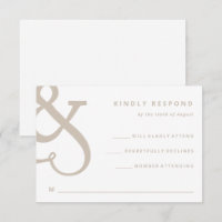 Whimsical Ampersand | White and Beige Wedding