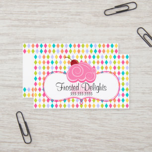 Whimsical and Colourful Bakery Business Card