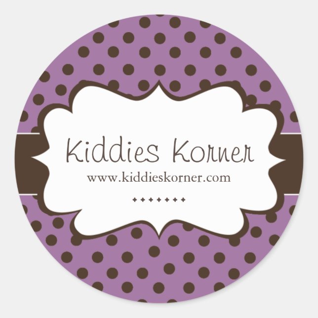 Whimsical and Cute Polk a Dot Stickers (Front)