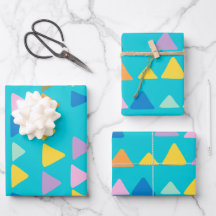 Whimsical and Cute Triangle Pattern in Turquoise 