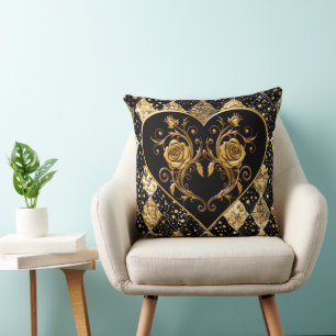 Whimsical and Elegant Goth Cushion