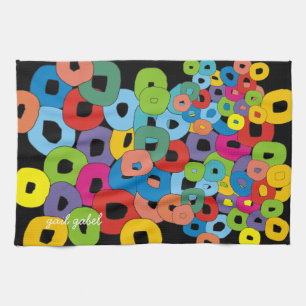 Whimsical and Funky Art Kitchen Towel