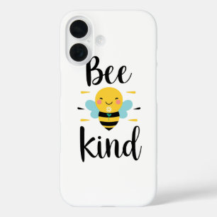 Whimsical and Kind Bee Illustration iPhone 16 Case