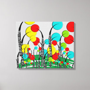 Whimsical and Quirky Tree Art Magical Forrest Canvas Print