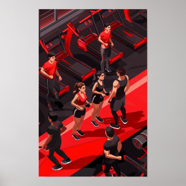 Whimsical and Vibrant Fitness Boot Poster (Front)