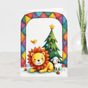 Whimsical Animal Christmas Card