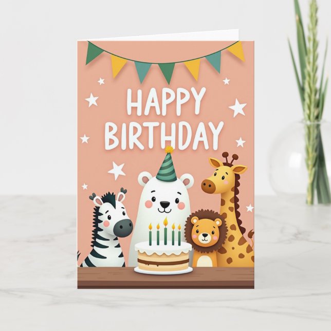 Whimsical Animal Friends Card (Front)