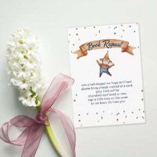 Whimsical Animals Circus Monkey Book Request Enclosure Card