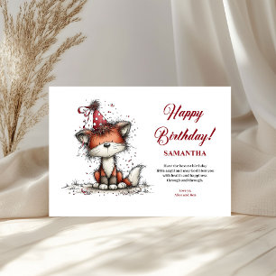 Whimsical Animals Custom Name kids greeting card