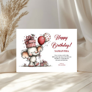 Whimsical Animals Custom Name kids greeting card