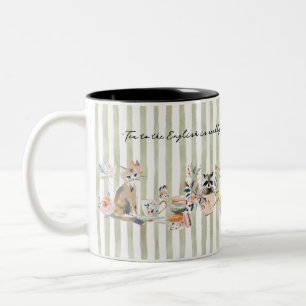 Whimsical Animals Drinking Time Two-Tone Coffee Mug