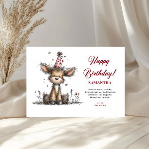 Whimsical Animals Personalized kids greeting card