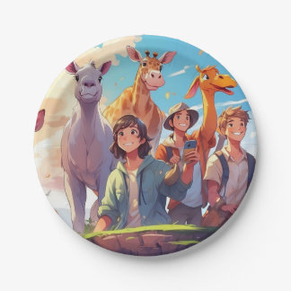 Whimsical Animes Paper Plates for kids