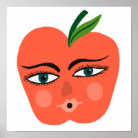 Whimsical Apple Art