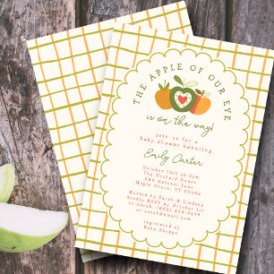  Whimsical Apple of Our Eye Autumn Gender Neutral Invitation
