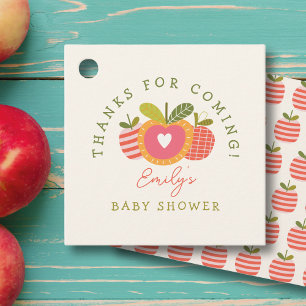 Whimsical Apple Theme Fall Baby Shower Thanks Favour Tags