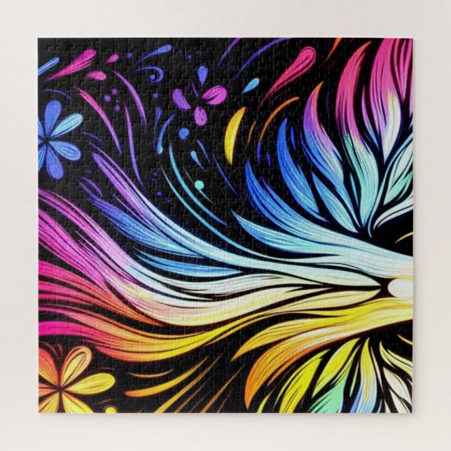 Whimsical Art on a Large 20x20" 676 piece Jigsaw Puzzle (Vertical)