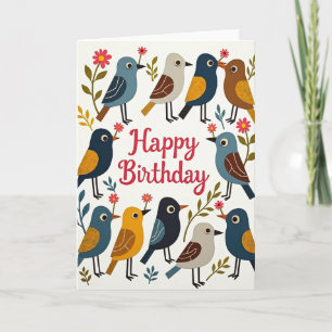 Whimsical Avian Greeting Card