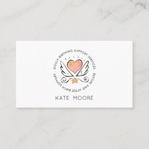 Whimsical Baby Doula Birth Coach Business Card