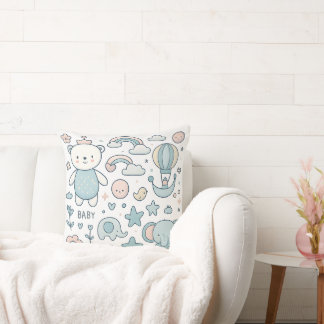 Whimsical Baby Nursery Decorative Pillow