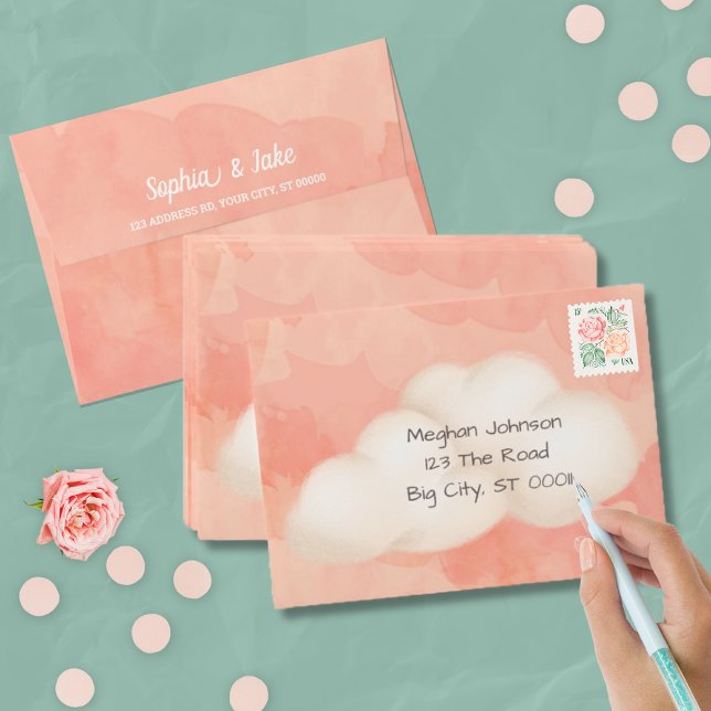 Whimsical Baby Shower, Baby Girl, Kitten Envelope (Creator Uploaded)