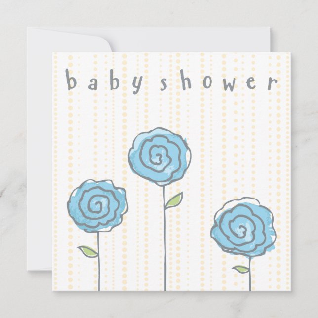 Whimsical Baby Shower Invitation Template (Front)