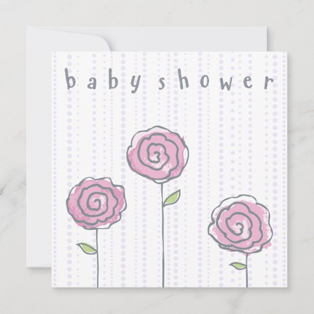 Whimsical Baby Shower Invitation Template (Front)
