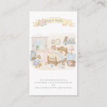 Whimsical Baby Shower Mice Diaper Raffle