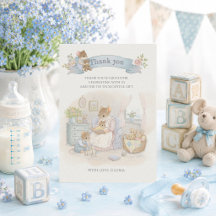 Whimsical Baby Shower Mice Thank you