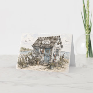Whimsical Bait and Tackle Shack Card