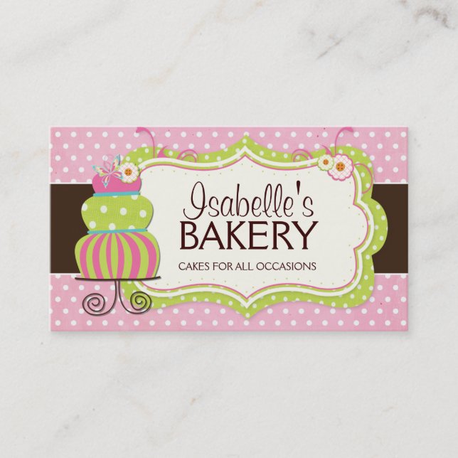 Whimsical Bakery Business Card (Front)